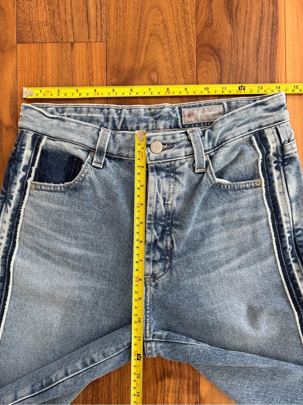 AG Contour 360 Alexxis Straight Released Leg Jeans 27R - Picture 15 of 16